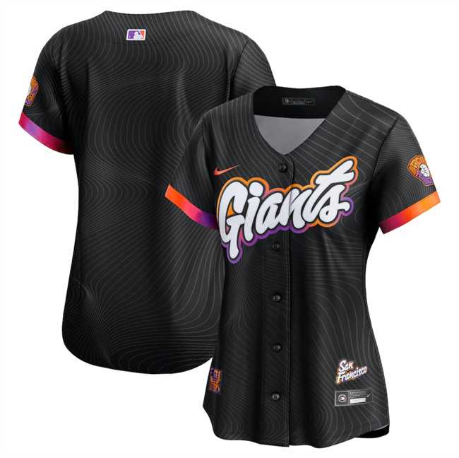 Women%27s San Francisco Giants Blank Anthracite 2025 City Connect Limited Stitched Jersey Dzhi->seattle mariners->MLB Jersey